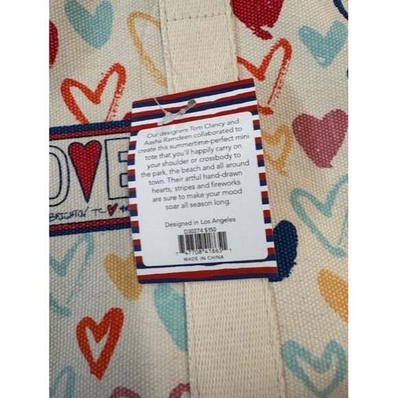 Brighton Red White & You Mini Tote Bag With Colorful Heart Print - Picture 5 of 7